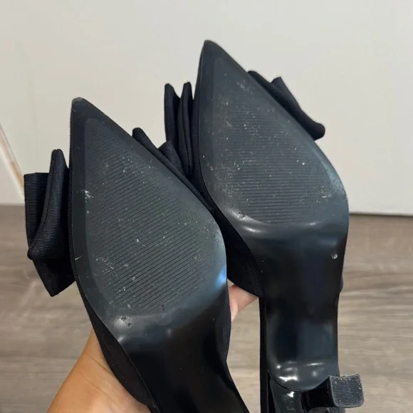 Steve Madden Black Bow Mules - Picture 4 of 8